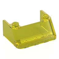 Windscreen 3 x 4 x 1 1/3 with 2 Studs on Top (Trans-Yellow)