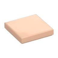 Tile 2 x 2 with Groove (Light Nougat)