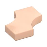 Tile Special 2 x 2 with 2 Quarter Round Cutouts (Light Nougat)