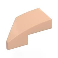 Brick Wedged, Curved 2 x 1 with Stud Notch Right (Light Nougat)