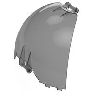 Panel Curved, Quarter, with Bars at Each End (Trans-Black)