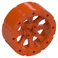 Wheel Wagon Viking with 12 Holes [7 Studs Diameter] (Reddish Orange)