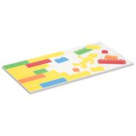 Tile 8 x 16 with LEGO Bricks, Wall, Yellow Minifig Print (White)