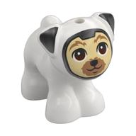 Animal, Dog, Pug - Standing with Space Suit, Tan Face Print (White)