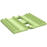 Duplo Train Track, Straight with 2 x 8 Plate on Both Sides (Yellowish Green)