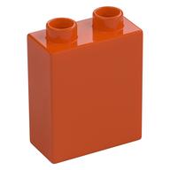 Duplo Brick 1 x 2 x 2 with Bottom Tube (Reddish Orange)