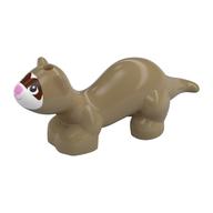 Animal, Ferret with Reddish Brown/White Face, Bright Pink Nose Print (Dark Tan)