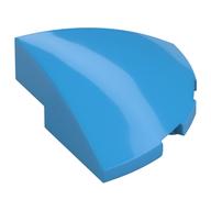Brick Round Corner, Curved 3 x 3 x 1 Quarter Circle (Dark Azure)