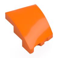 Brick Wedged, Curved 3 x 2 with Stud Notch Left (Orange)