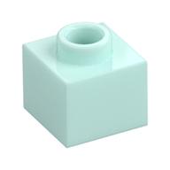 Plate 1 x 1 x 2/3 with Open Stud (Light Aqua)