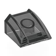 Brick Curved 2 x 2 with Lip, No Studs (Trans-Black)