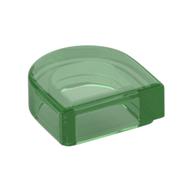 Tile Round 1 x 1 Half Circle (Trans-Green)