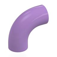 Brick Round 1 x 1 diameter Tube with 90 Degree Elbow (2 x 2 x 1) and Axle Holes (Crossholes) at each end (Medium Lavender)
