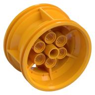 Wheel 43.2 x 26 Technic Racing Small with 6 Pinholes (Bright Light Orange)