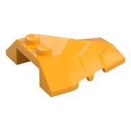 Brick Wedged, Sloped 4 x 4 Triple with 3 Ridges on Slope (Bright Light Orange)