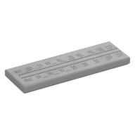 Tile 2 x 6 with Radio Frequencies Print (Light Bluish Gray)