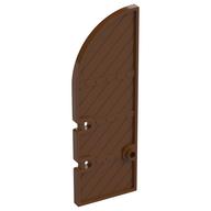 Door, Gate 1 x 4 x 9 Curved Top, Diagonal Boards (Reddish Brown)