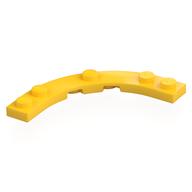Plate Round Corner 5 x 5 with 4 x 4 Round Cutout (Yellow)