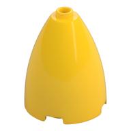Cone 3 x 3 x 3 (Elliptic Paraboloid) with Internal Axle Hole (Yellow)