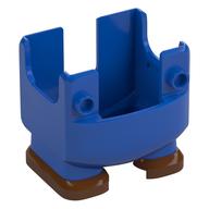 Nintendo Figure, Legs and Overalls with Two Front Studs and Reddish Brown Feet, with Internal Prongs for Basic Suit (Blue)