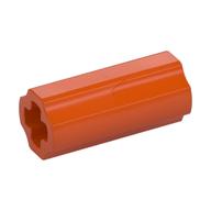 Technic Axle Connector Smooth [with x Hole + Orientation] (Reddish Orange)