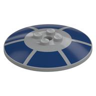 Dish 6 x 6 Inverted (Radar) with Dark Blue Radial Shapes Print (Light Bluish Gray)