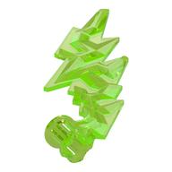 Wave / Lightning with Axle Hole (Trans-Bright Green)