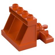 Duplo Train Track, End of the Line Rail Stop (Reddish Orange)