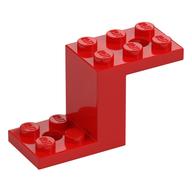Bracket 5 x 2 x 2 1/3 with Holes, Inside Stud Holder (Red)