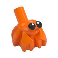 Animal, Hermit Crab, with Bar and Black Eyes Print (Orange)