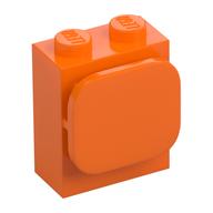 Brick Special 1 x 2 x 2 with Photo Clip (Orange)