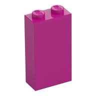 Brick 1 x 2 x 3 with Bottom Stud Holder (Magenta)