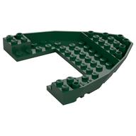 Boat Hull Section, Brick 10 x 12 x 1 with 4 x 6 Cutout (Dark Green)