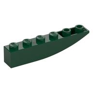 Brick Curved Inverted 6 x 1 (Dark Green)