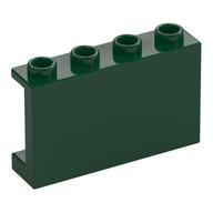 Panel 1 x 4 x 2 with Side Supports - Hollow Studs (Dark Green)