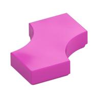 Tile Special 2 x 2 with 2 Quarter Round Cutouts (Dark Pink)