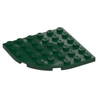 Plate Round Corner 6 x 6 (Dark Green)