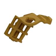 Minifig Neckwear Armor Shoulder Pad Single with Scabbard for 2 Katanas, Wedge (Pearl Gold)