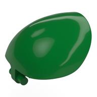 Large Figure Shoulder Cover, Armor, Round, Smooth with Bar (Green)