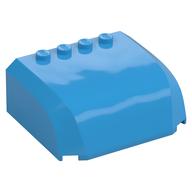 Windscreen 5 x 6 x 2 Triple Curved Top Canopy with 4 Studs (Dark Azure)