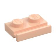 Plate Special 1 x 2 with Door Rail (Light Nougat)
