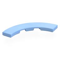 Tile 4 x 4 Curved, Macaroni (Bright Light Blue)