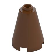 Cone 2 x 2 x 2, Open Stud (Reddish Brown)