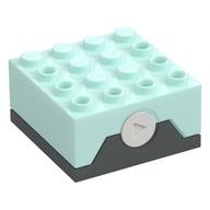 Sound Brick 4 x 4 with Random Radio Sounds (Light Aqua)