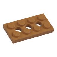 Technic Plate 2 x 4 [3 Holes] (Medium Nougat)