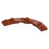 Plate Round Corner 5 x 5 with 4 x 4 Round Cutout (Dark Orange)
