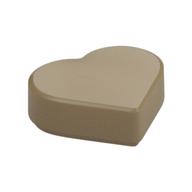 Tile 1 x 1 Heart (Dark Tan)