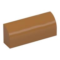 Brick Curved 1 x 4 x 1 1/3 No Studs (Medium Nougat)