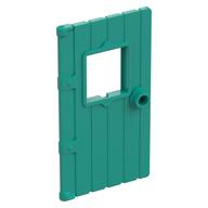 Door 1 x 4 x 6 with Window, Wood Structure, Tight Window Hold (Dark Turquoise)