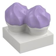 Duplo Food, Two Cakes on Plate Lavender (White)